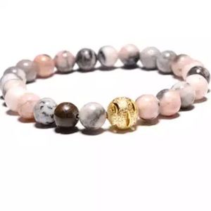 New Amazonite Stone bracelet healing gold beads